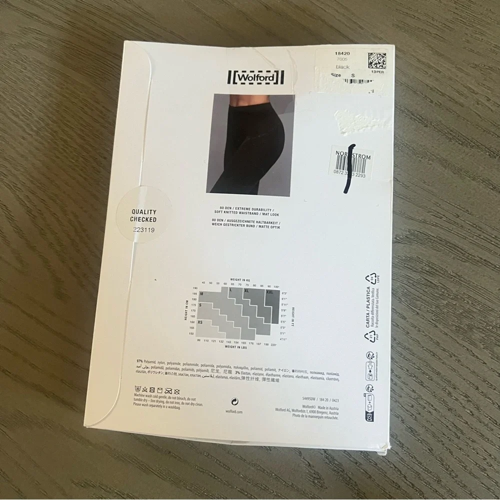 New Wolford Mat Opaque 80 Tights - Black Small